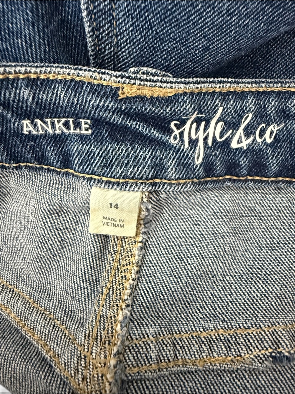 Style & Co Blue Ankle Jeans Size 14 - Picture 5 of 7